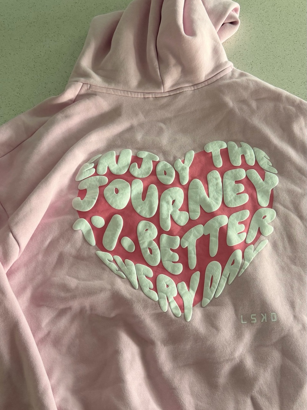 LSKD Unisex Oversized Love The Process Hoodie Size small